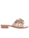 Paola Fiorenza Corals And Bronze Starfish Slipper In Neutrals