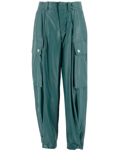 Ermanno Scervino Forest Green Cargo Trousers In Blue