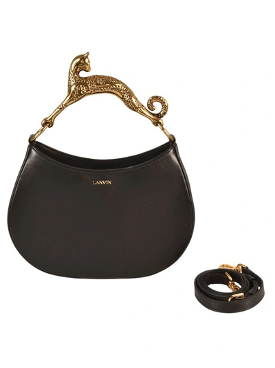 Lanvin Black Calf Leather Handle Tote Bag