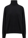 Bottega Veneta Logo Embroidery Wool Sweater In Black