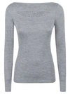 P.a.r.o.s.h Cut-out Ribbed Wool Jumper In Grey