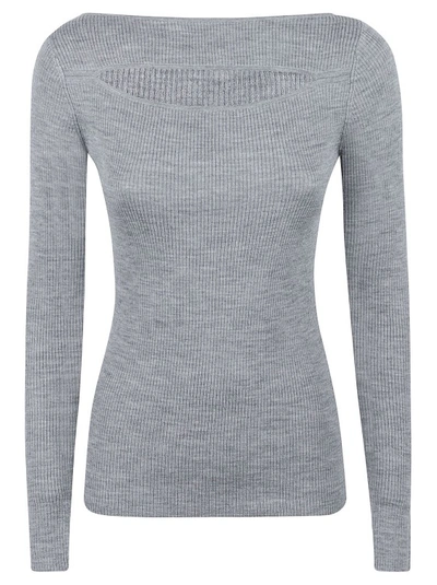 P.A.R.O.S.H CUT-OUT RIBBED WOOL JUMPER