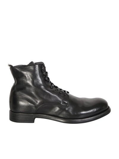 Officine Creative Chronicle 004 Leather Ankle Boots In Black