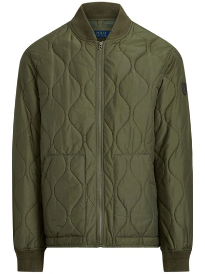 Polo Ralph Lauren Green Quilted Bomber Jacket
