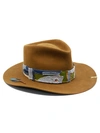 Nick Fouquet Matchstick-embellished Wool Felt Fedora In Brown