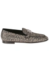 DOLCE & GABBANA BROWN JAQUARD LOAFERS