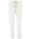 ELEVENTY WHITE JOGGER TROUSERS