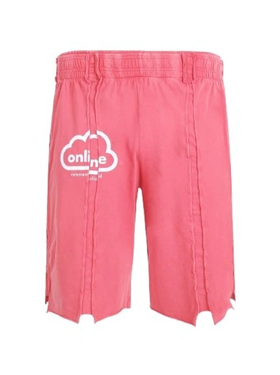 Vetements Online Cut-up Shorts In Red