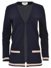 Thom Browne Cotton Cardigan Women In Blue