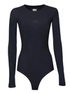 MM6 MAISON MARGIELA LYCRA JERSEY BLACK BODYSUIT