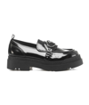 Liu •jo Love 41 50mm Logo-plaque Loafers In Black