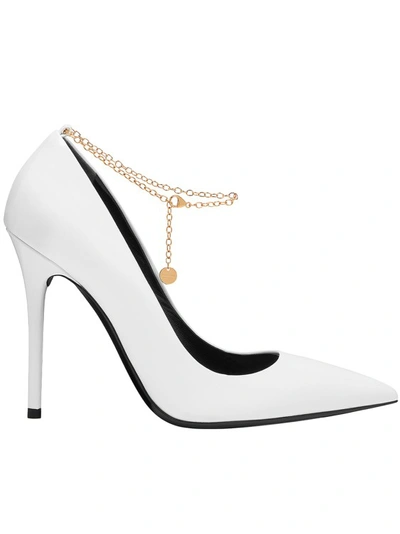 Tom Ford Patent Leather Décoletté In White
