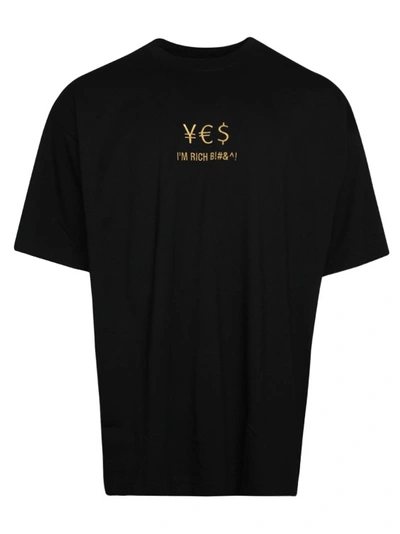 Vetements Rich Bitch T-shirt In Black