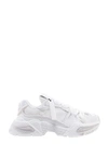 DOLCE & GABBANA WHITE MESH AND LEATHER SNEAKERS