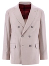 Brunello Cucinelli Notched-lapel Single-breasted Blazer In Pink