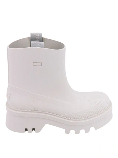 Chloé Rubber Rainboots In White