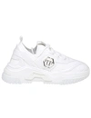Philipp Plein Hi Top Sneakers In White Jersey In White