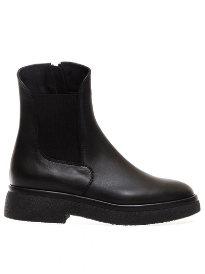 Agl Attilio Giusti Leombruni Black Leather Ankle Boots