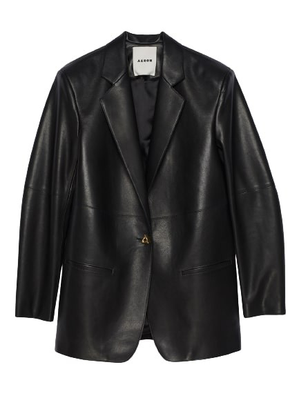 AERON Mercedes leather blazer - Blue