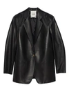 Aeron Mercedes Leather Blazer In Black