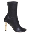 Lanvin High Heels Ankle Boots In Black Leather In Black