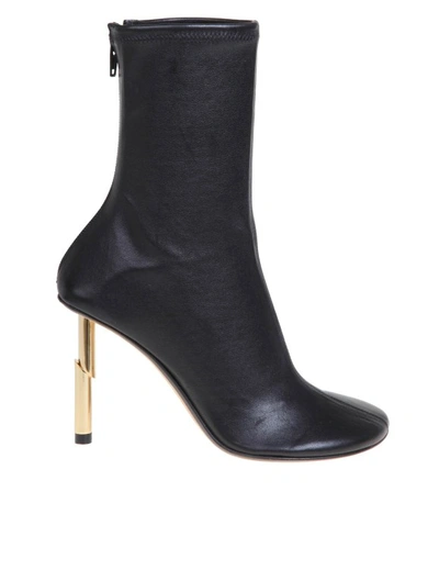 Lanvin High Heels Ankle Boots In Black Leather