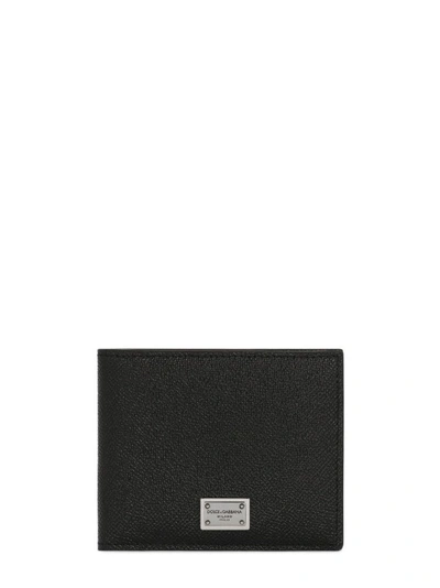Dolce & Gabbana Black Logo Badge Bi-fold Wallet