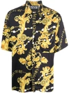 Versace Jeans Couture Man Shirt Black Size 44 Viscose In Black