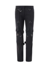 OFF-WHITE WOOL BLEND TROUSER WITH STRAPS DETAIL