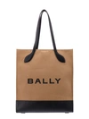 BALLY CANVAS SHOULDER BAG WITH LOGO PRINT