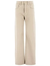 Brunello Cucinelli Denim Pants In Neutrals