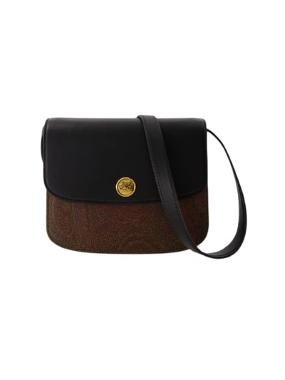 Etro Tracolla Crossbody - Leather - Black