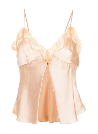 Alexander Wang T Butterfly Cami Top With Lace In Neutrals