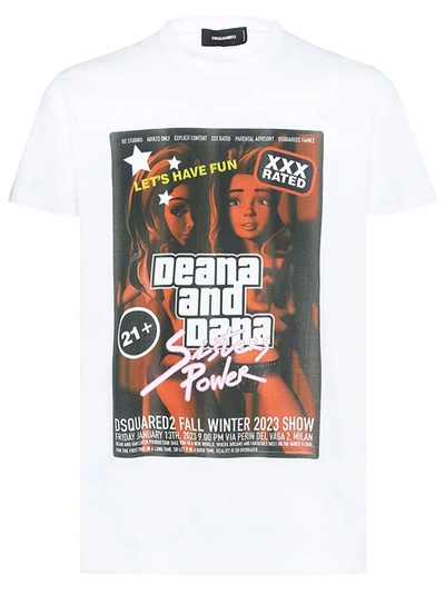 Dsquared2 Cigarette Fit T-shirt In White