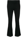 HELMUT LANG HELMUT LANG CROPPED FLARED TROUSERS - BLACK,H04HW20612154087