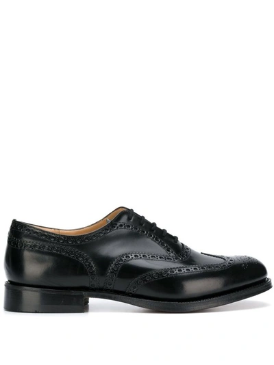 CHURCH'S BLACK LEATHER LACE UP