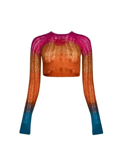 Etro Cable-knit Cropped Sweater In Multicolor
