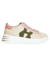 Hogan Rafia Sneakers In Neutral
