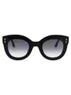 Isabel Marant Oval Frame Sunglasses In Black