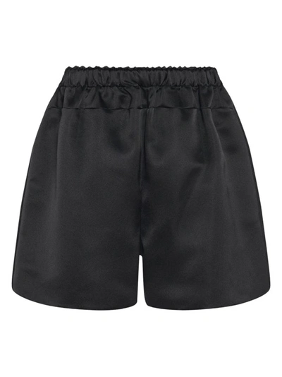 The Row Gunther Silk Shorts In Black