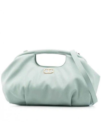 Twinset Faux Leather Shoulder Bag In Green