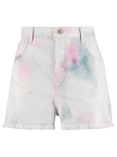 Isabel Marant Etoile Lesia Denim Shorts In White