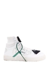 OFF-WHITE HIGH-TOP SNEAKERS WITH ZIP-TIE TAG
