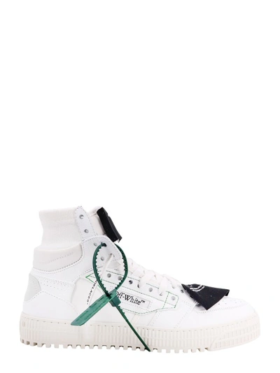 Off-white High-top Sneakers With Zip-tie Tag In White