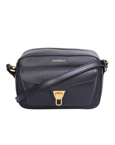 Coccinelle Beat Soft Leather Crossbody Bag In Black