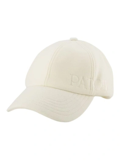 Patou Unisex Cap -  - Wool - Avalanche In White