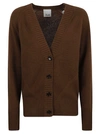 ALLUDE BROWN CASHMERE CARDIGAN