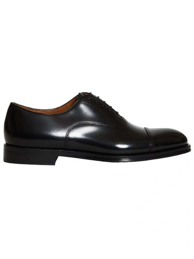 Doucal's Oxford Lace-up In Black Leather