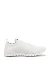 KITON WHITE KNITTED FABRIC ''FIT'' RUNNERS