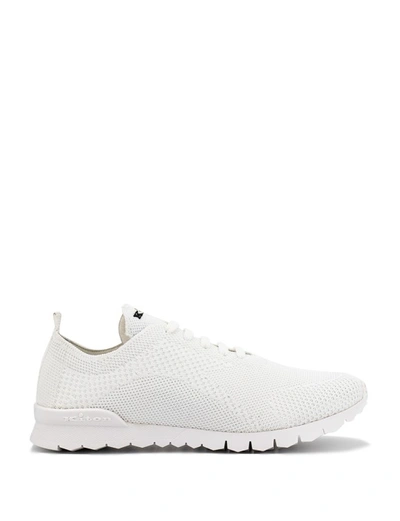 Kiton Running Fit White Cotton Rubber Sole